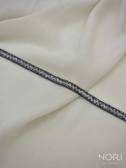 Tissé_Metalic antracit cu satin