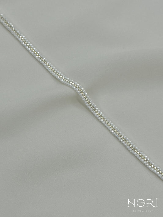 Ligne_Alb perlat cu argintiu