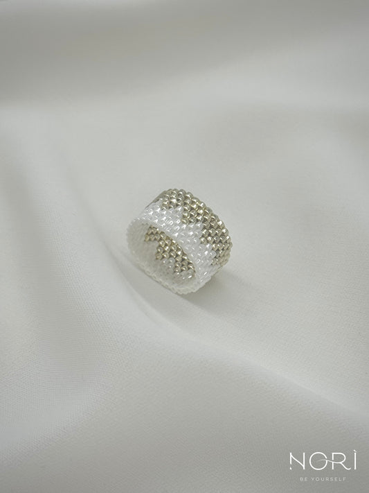 Vibration_Alb perlat cu argintiu