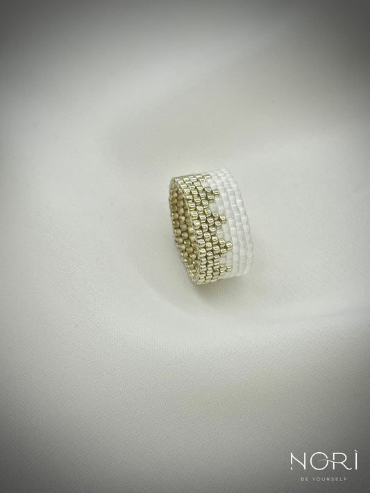 Vibration_Argintiu cu satin alb