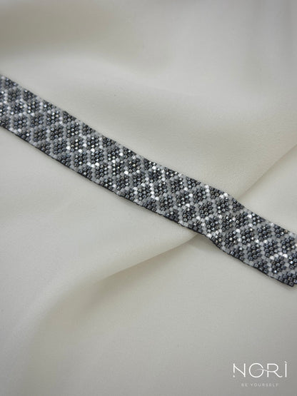 Mosaïque_Metalic antracit cu satin
