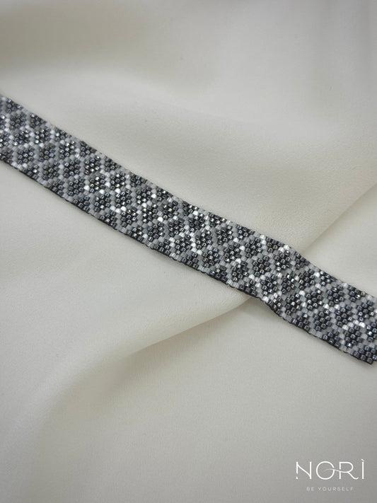 Mosaïque_Metalic antracit cu satin