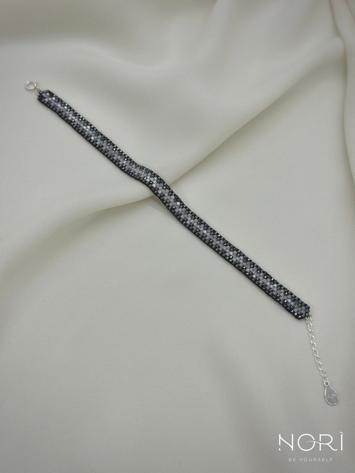 Tissé_Metalic antracit cu satin_cu extensie