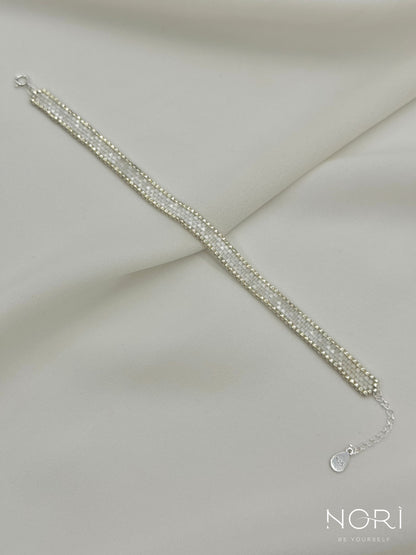 Contour_Argintiu cu satin_cu extensie