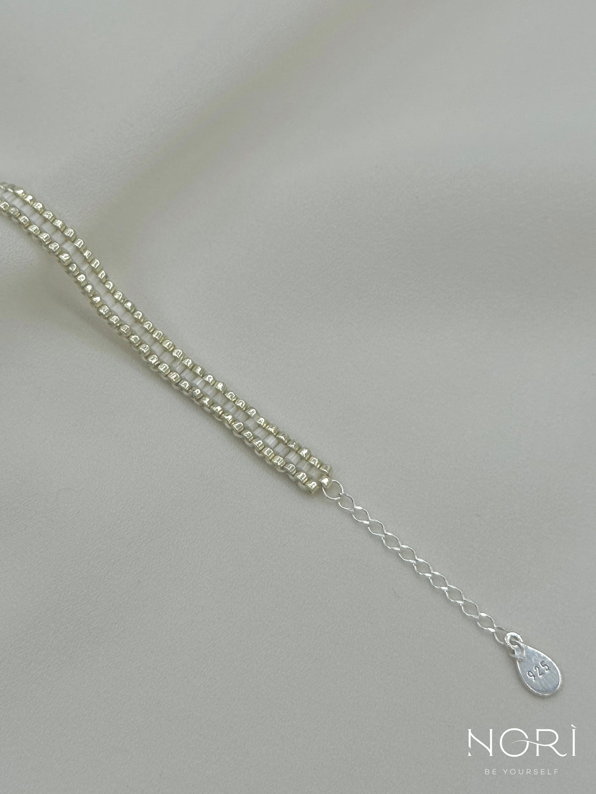 Ligne_Argintiu cu satin_cu extensie