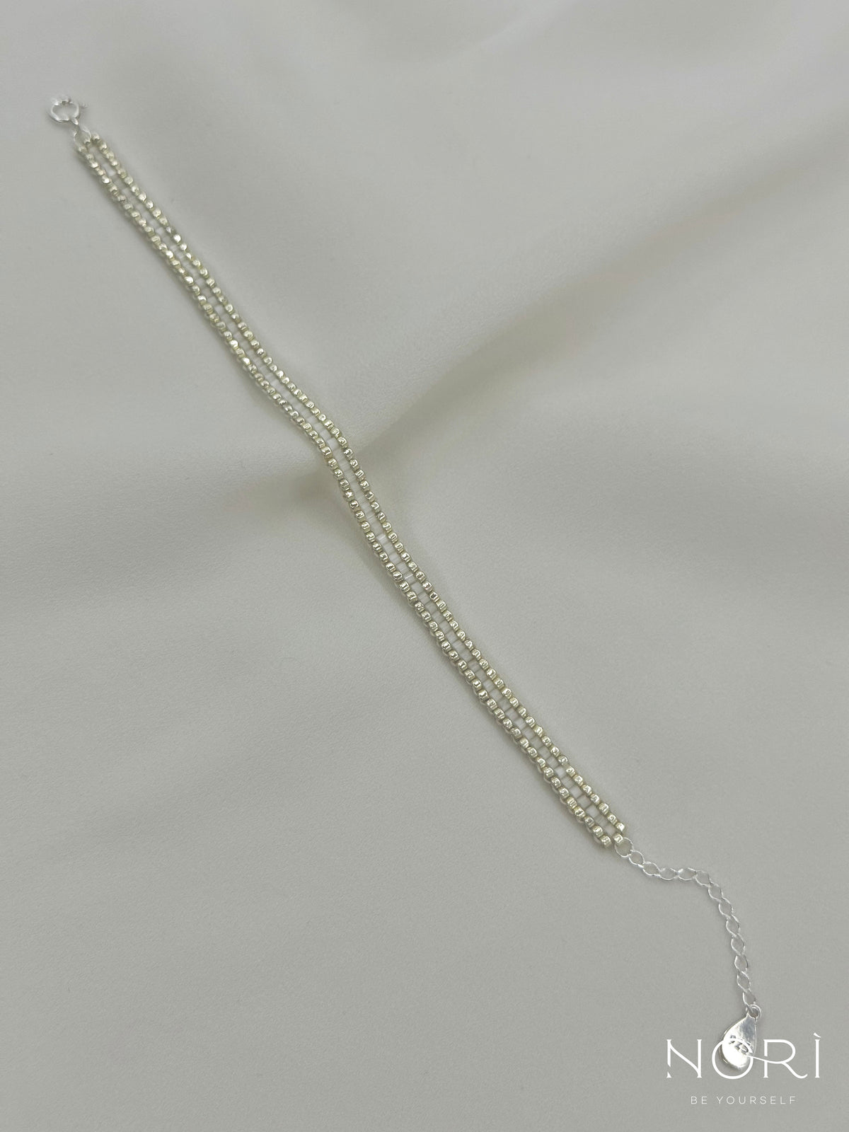 Ligne_Argintiu cu satin_cu extensie