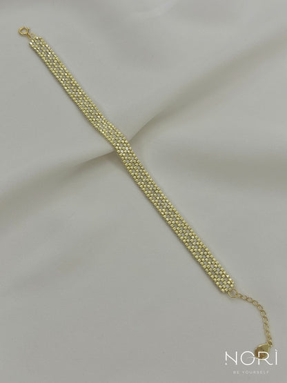 Rosée_Auriu pal cu satin_cu extensie