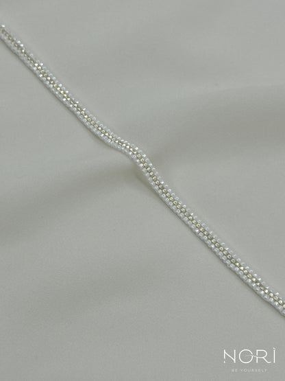 Ligne_Alb perlat cu argintiu