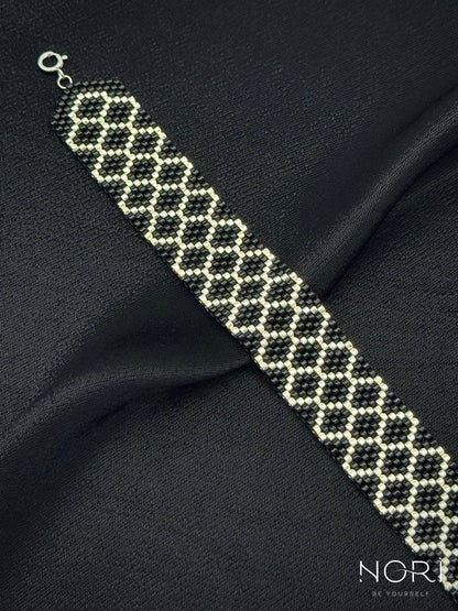 Mosaïque_Negru cu argintiu
