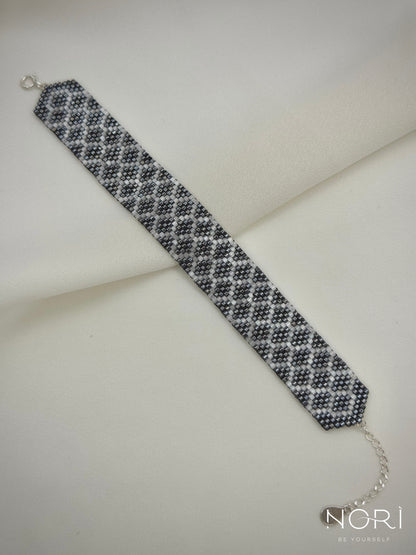 Mosaïque_Metalic antracit cu satin_cu extensie