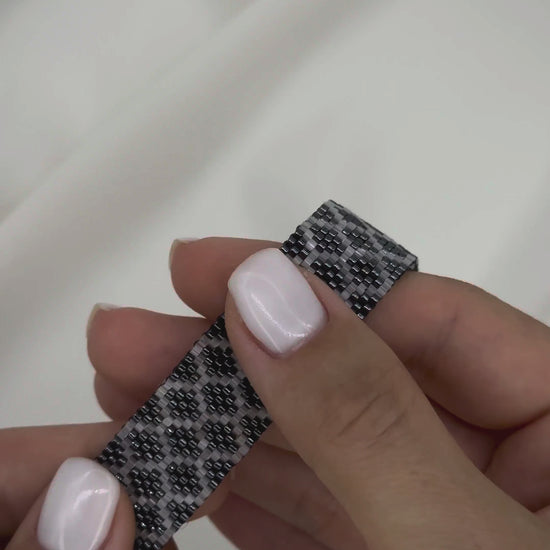 Mosaïque_Metalic antracit cu satin